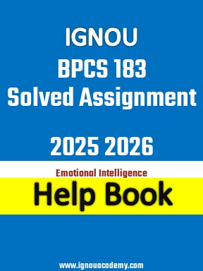 IGNOU BPCS 183 Solved Assignment 2025 2026